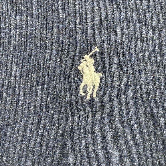 Polo Ralph Lauren Navy Crewneck T Shirt Custom Slim Fit Cotton Logo Tee Medium - Picture 5 of 11